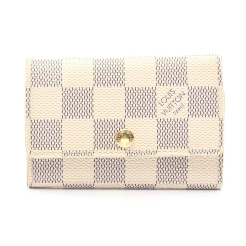 Louis Vuitton Multicles Damier Azur White Key Case Wallet Accessory White